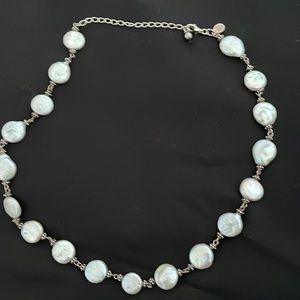 Donna Dresser mother of pearl 925 silver necklace